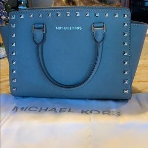 Michael Kors Medium Grey Studded Selma Bag